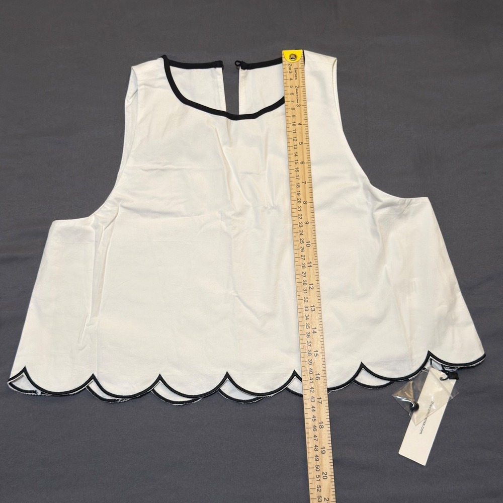 Commense Scallop Trim Color Block Sleeveless Skirt Set in Size Small - Picture 5 of 9